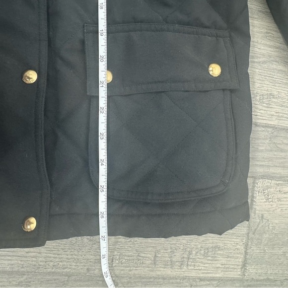 Lauren Ralph Lauren Black Quilted Hunting Field Jacket Petite Small - Picture 9 of 10